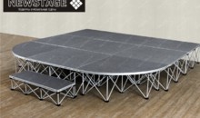 Модульный подиум Newstage 3x3x0,4 метра полукруг - 0