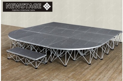 Модульный подиум Newstage 3x3x0,4 метра полукруг