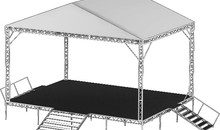 Аренда СЦЕНЫ с двускатной крышей 4х6м - 0